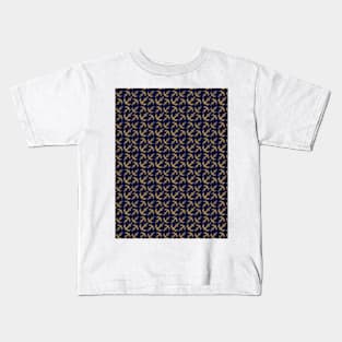 Anchors Gold Pattern Kids T-Shirt